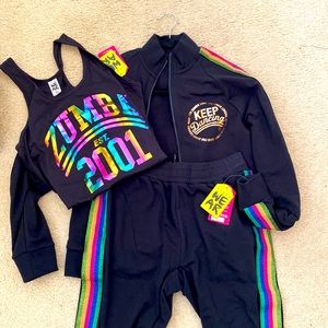 Zumba jogger with tank top. New with tags. Never worn